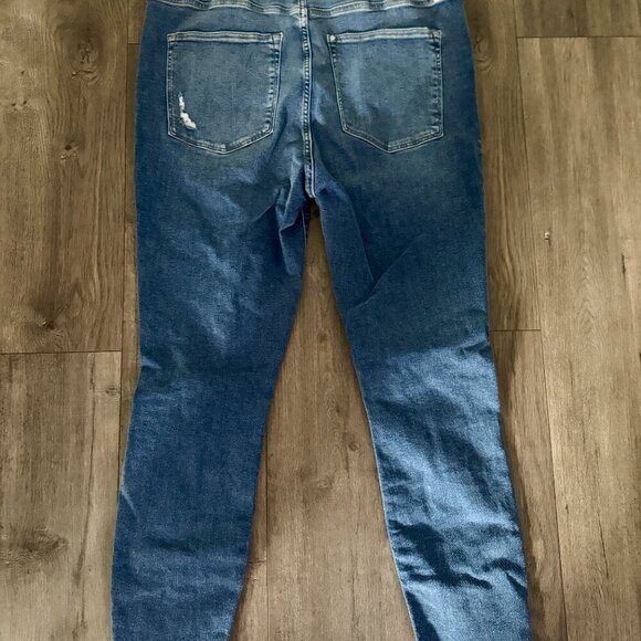 &Denim by H&M Super Skinny High Waist Jeans | Size 18 | Ankle Length | Distresse - Picture 2 of 8